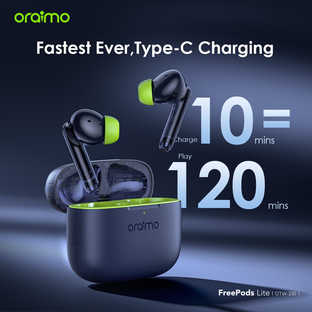 Oraimo Freepods Lite Enc Havy Bass True Wireless Ear Buds With App