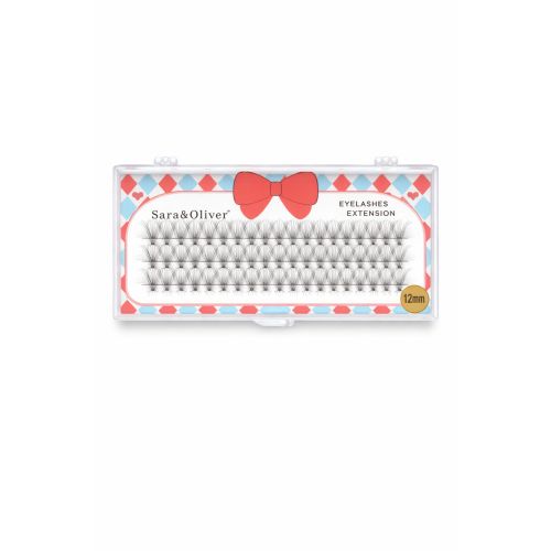 DIY Cluster Eyelashes 60PCS – 12mm Natural Lash Extensions Reusable