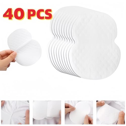 40 Pcs Disposable Underarm Sweat Pads Absorbent & Odor Control