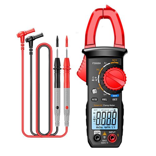 Digital Clamp Meter Multimeter Tester with AC/DC Current,Voltage, NCV Amp Ohm Volt 4000 Counts Meter Measures Capacitance, Resistance, Diodes