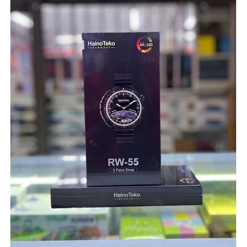 HainoTeko RW-55 AMOLED Smartwatch with 3 Straps – German Engineered, Fitness Tracker, Long Battery