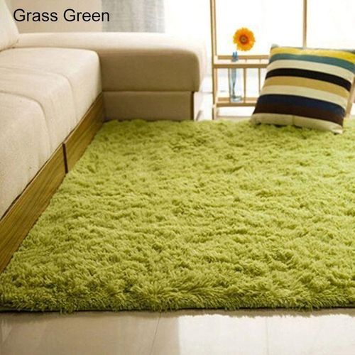 Home Living Room Bedroom Floor Carpet Mat Soft-Grass Green