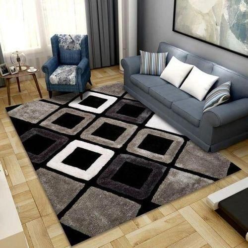 Elegant living space Square pattern Print Carpet Quality 3D Carpets Size: 5 by 8 feets 5*8 Carpet