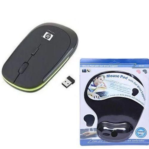 HP BEST Quality Wireless Mouse -Black// Slim +Free Wrist Rest Mouse Pad