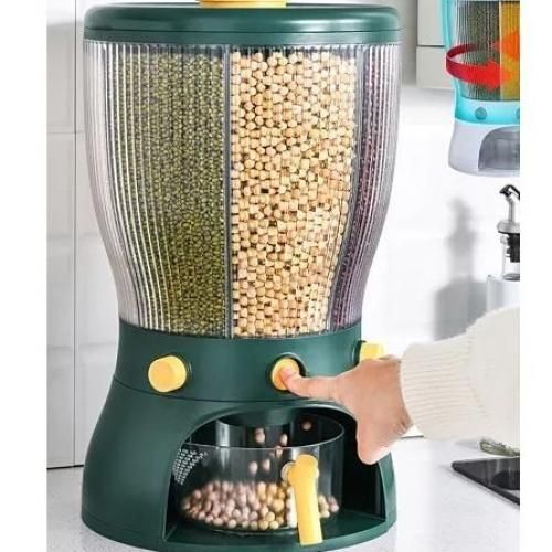 360 Degree Rotating Cereal Dispenser Food Storage Container