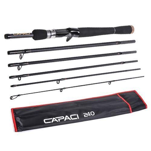 2.1m 2.4m 6 Sections Carbon Spinning Casting Fishing Rod