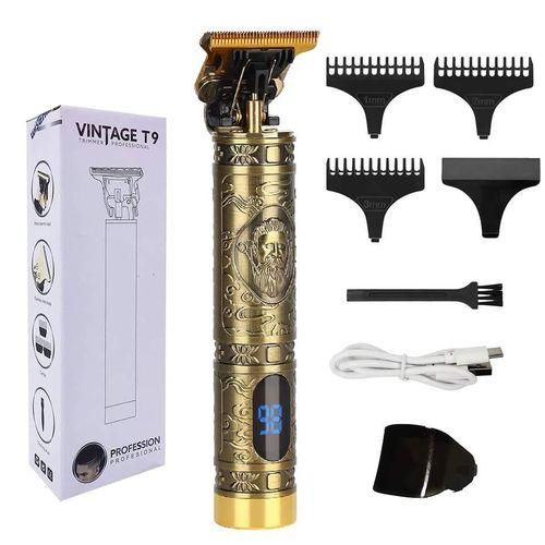 T Bald Hair Clipper Mower Rechargeable Trimmer T-Outliner Barber Shaving Machine Vintage Cordless Haircut Men Cutter Shaver