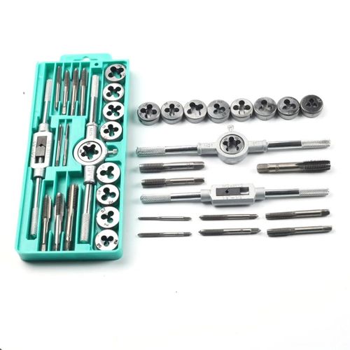 20 Piece Metric Tap and Die Set. DIY Tapered & Plug Hand Tapping, Cutting, Threading, Forming, Chasing Kit for Home DIY, The Garage & Workshop