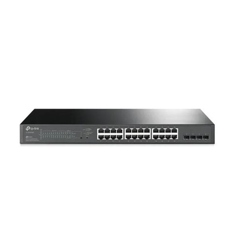 28-Port 10/100/1000Mbps JetStream Gigabit Smart Switch with 24-Port PoE+ (250W) & 4× Gigabit SFP Slots- TL-SG2428P
