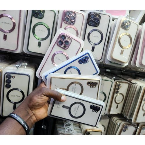 Magnetic Clear Case For Samsung S21 Plus With Camera Lens Protector, Compatible With MagSafe