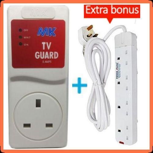 TV Guard -white + Free 4-way Power Extension Cable