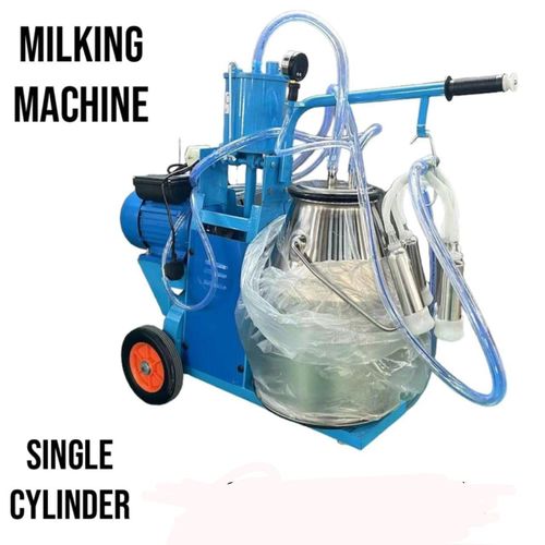 Portable single cylinder milking mahine