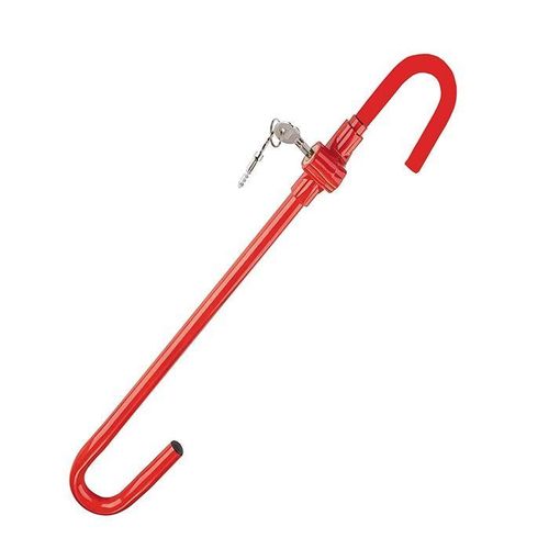 Cost-Effective Heavy Duty Universal Car Security Lock with Strong Steel Body Universal All Vehicles Anti-Theft Security Car Steering Wheel Lock Brake Clutch Lock Retractable Locking Hook Device with 3 Keys