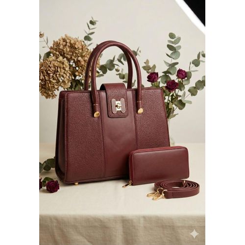 2 in 1 official classy stylish shoulder leather handbag