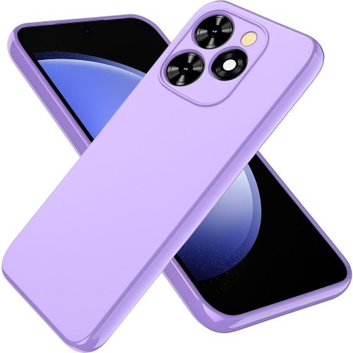 Soft Silicone Slim Fit Cover Anti-Scratch Shockproof Case for TECNO Spark 20 Pro - Purple