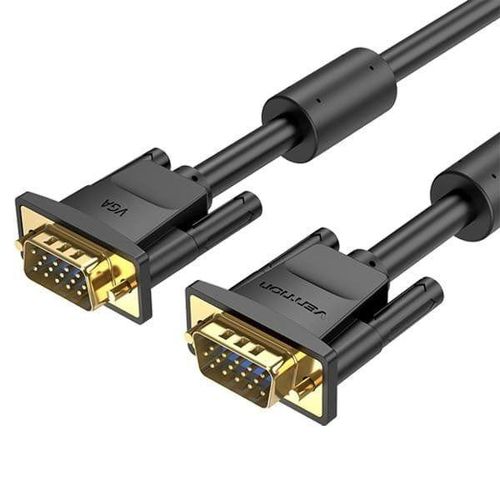 VGA(3+6) Male to Male Cable with ferrite cores 20M Black (DAEBQ)