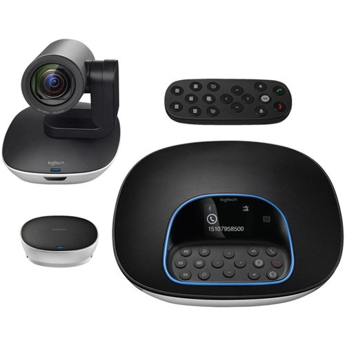 GROUP Video Conferencing System – HD ConferenceCam, Speakerphone, PTZ Camera, Large Room Solution (960-001057)