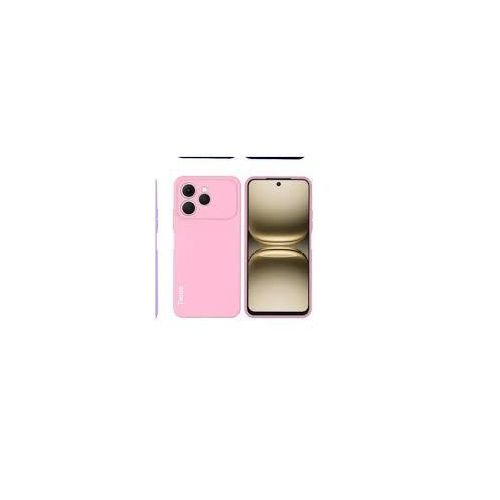 ORIGINAL SILICONE CASE COMPATIBLE WITH TECNO POP 20 SOLID SILICONE SHOCK PROOF FULL PROTECTION BACK CASE COVER PINK