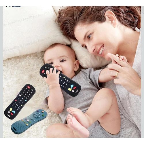 Baby Silicone Remote Control Teether Toy – BPA Free Food Grade Sensory Chewing Toy for Toddlers & Infants