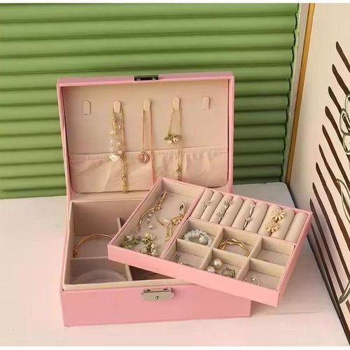 Double-Layer Jewelry Storage Box Organizer