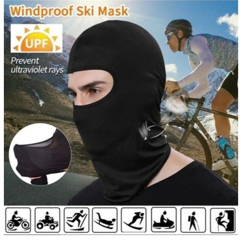 Black Full Face Balaclava Mask for Motorcycle Cycling and Outdoor Protection
