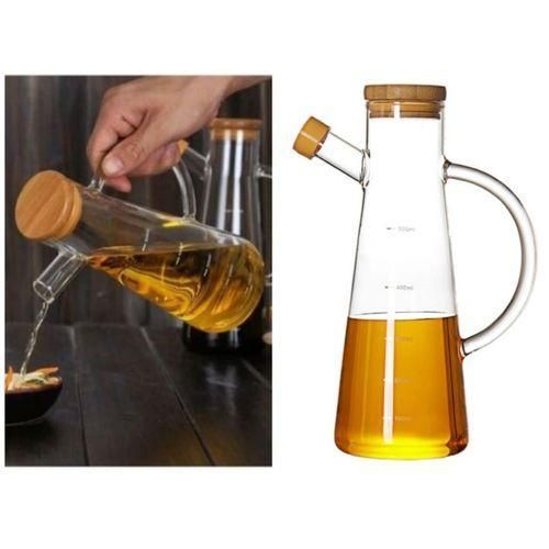 580ml Glass Olive Oil Vinegar Pot Oil Dispenser Jar