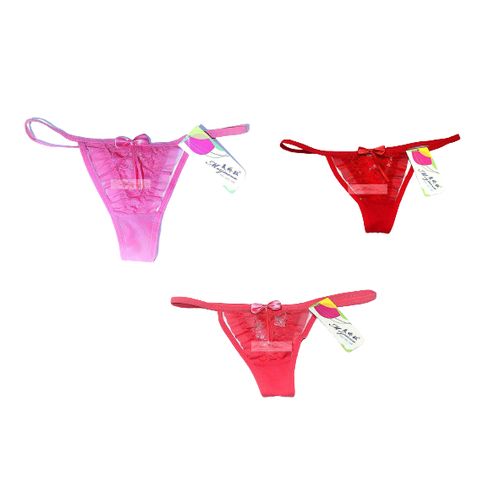 Silk Seamless Invisible G String Panties - 3 Pack