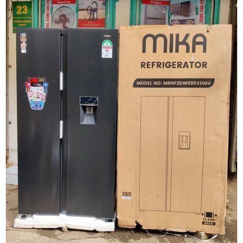 Mika Fridge, 595L, 2 Door Side By Side, No Frost, INVERTER Compressor, Inox Line Brush, Water Dispenser