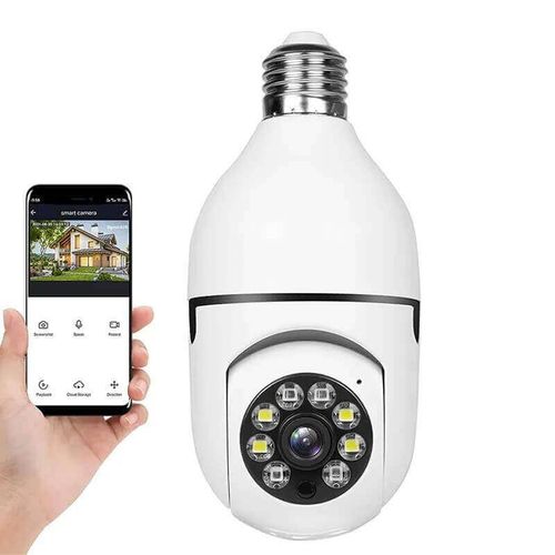 single lens ptz bulb camera indoor surveillance