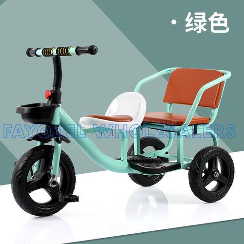 Trike Age 14 Years Toddler 3-Wheel Ride-On with a backseat and a basket