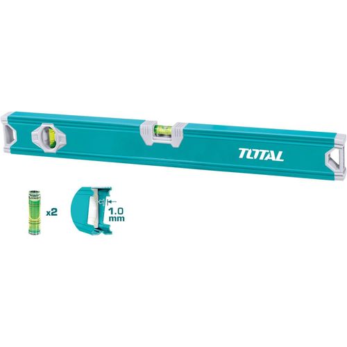 Multifunctional 40cm Spirit Level with two cylinder spirit bulbs for Horizontal and Vertical Measurement, Tool for Carpentry, Wood working, nstruction, and DIY Projects, ABS Side for Shock Absorption