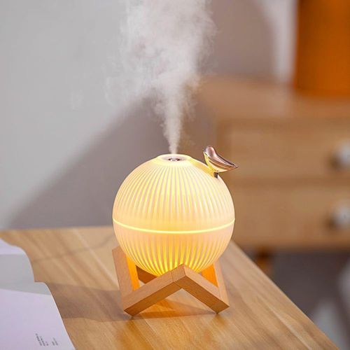 Lark Bird Ultrasonic Air Humidifier diffuser Maker Atomizer for Home / Office with wooden stand