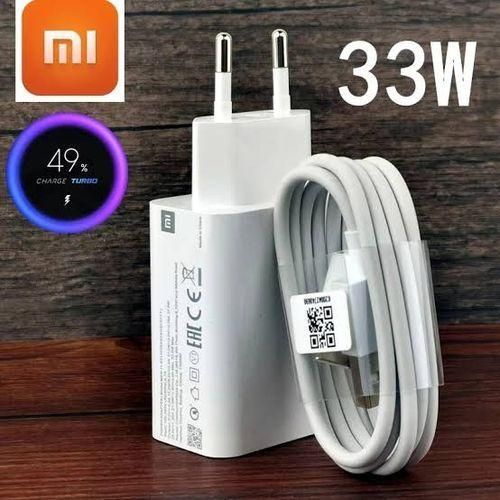 33W Super Fast Charger For Redmi 12T Pro- White