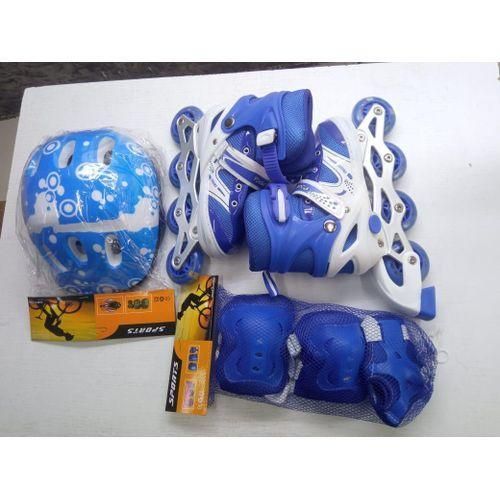 Skating Shoes(Full Set)-Set includes(Shoes, Guards & Helmet) large size (39-42)