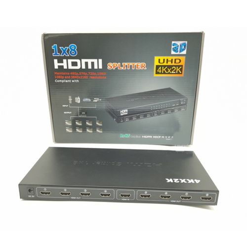Ultra HD 4K HDMI Splitter 1X8 8 Port Repeater Amplifier