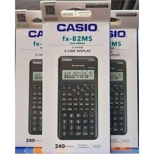 FX-82MS-2nd Edition Scientific Calculator - Battery Operated, 240 Functions with Dual Line Display - Essential for Students & Professionals