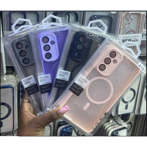 Classic Series MagSafe Cover with 9HD Back Lens Protect for Galaxy A36 - Pink