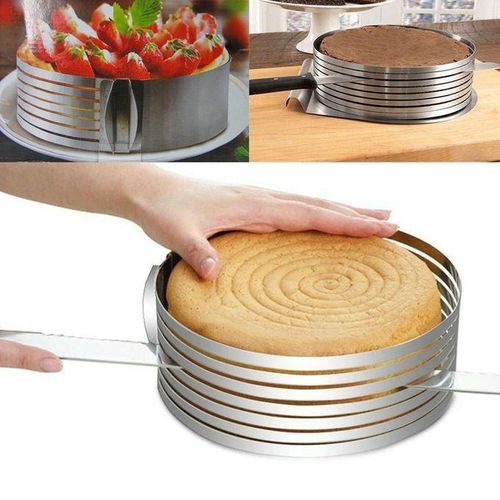 Kitchen Stainless Steel Cake Cutter Slicer Adjustable Round Cake Cutter Slicer Cake Ring Mold Baking Tools