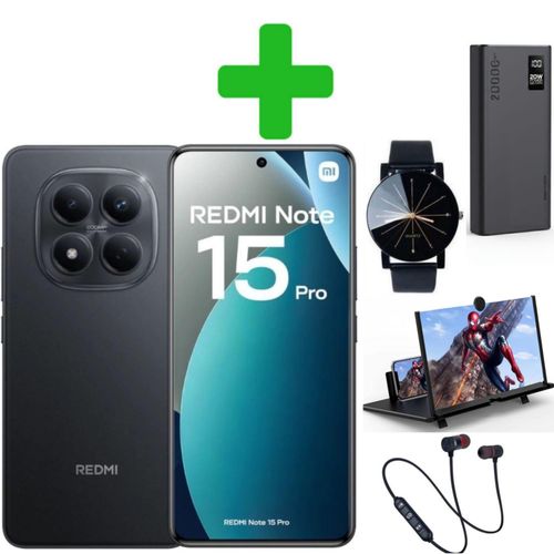 Redmi Note 15 Pro 683 AMOLED 512GB 12GB RAM Dual SIM 200MP Ultimate clarity camera 6500mAh Battrey Multi-Directional PDAFIPOWER BNKWEBMAGNIFIERSPORTS