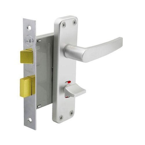 2 Lever Bathroom Door Lock-Robin Silver