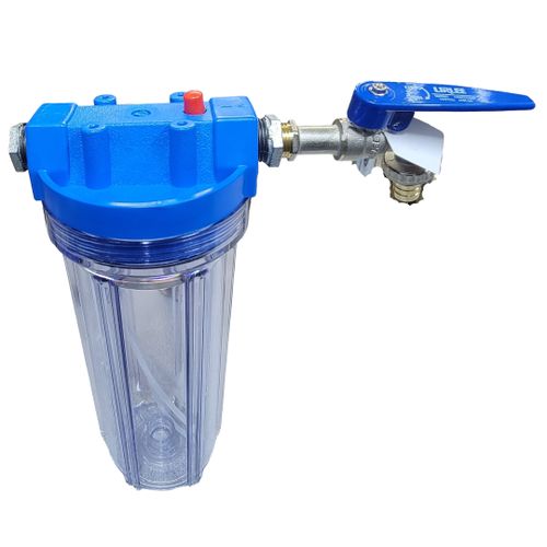 10" WASHING MACHINE SEDIMENT FILTER, WITH FREE (10" CARTRIDGE, ½" LIRLEE TAP, THREAD TAPE & 2 GI REDUCING SOCKETS ¾"*½")