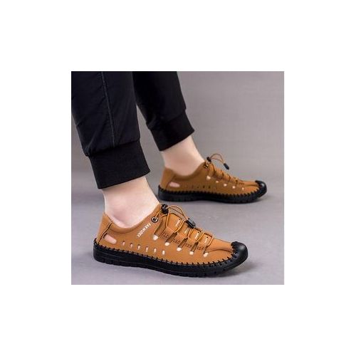 Mens Sandals Low Top Sports Casual Shoes Breathable Brown-EU 41