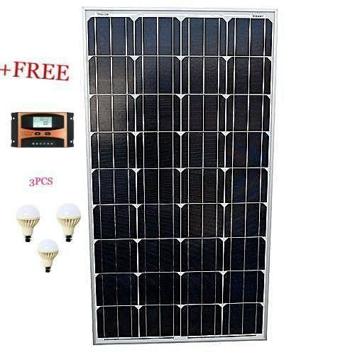 400Watts Solar Panel + Free Solar Charge Controller + Free BULBS