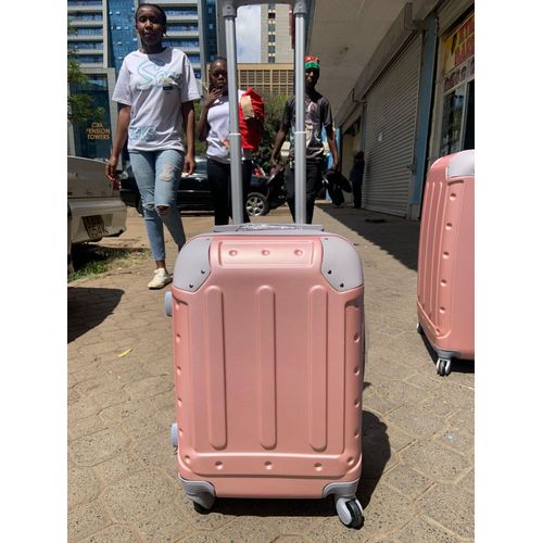 Rose Gold Small 19-Inch Cabin Size Hard Shell Suitcase Lightweight Carry-On with TSA Lock 360 Spinner Wheels
