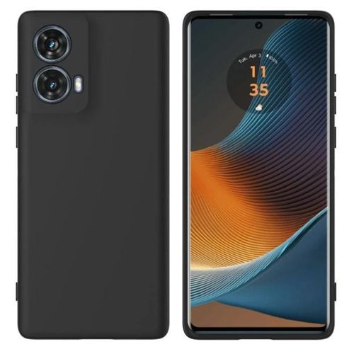 Soft Flexible Silicone Case for Motorola Moto G85 5G Soft Silicone Back Cover Shockproof Anti-Scratch Slim TPU Protective Back Cover Black
