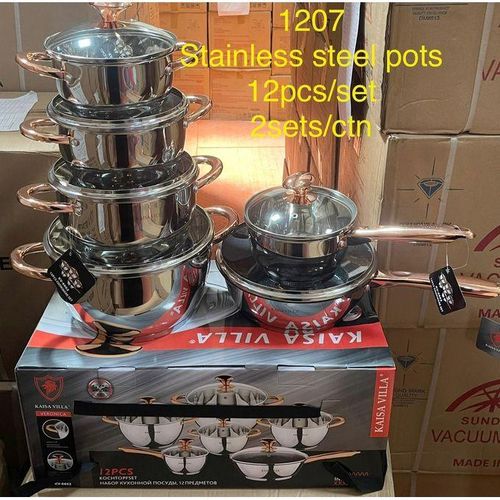 12pcs stainless cookware set
