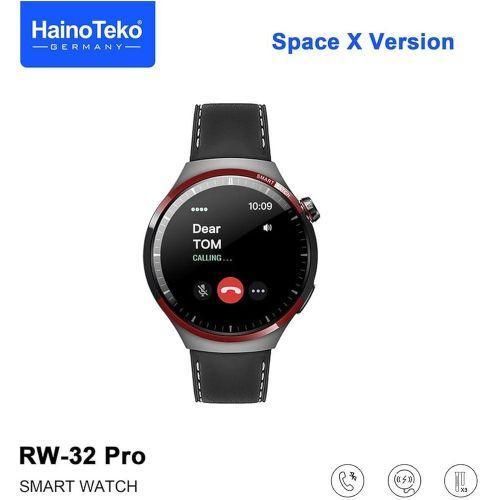 Haino Teko Watch 4 Pro Space X RW-32 - 1.96" AMOLED Smartwatch, Bluetooth Calling, 100+ Sports Modes, Always-On Display, IP68 Waterproof (Black/Silver)