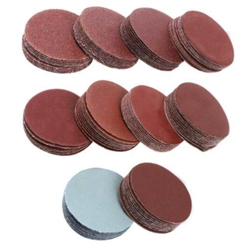 100Pcs 2in High Performance Sanding Disc 80-3000 Grit Rust Paint Removal Sand Paper for Polishing