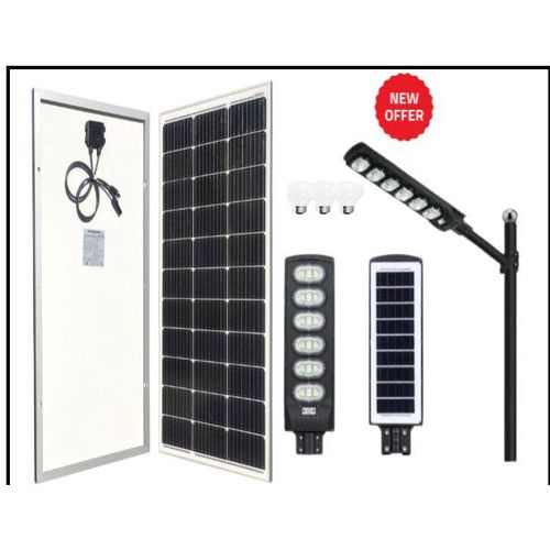 300Watts solar panel All weather +300Watts solar Street lights + 3 DC bulb