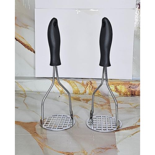 Black Kitchen Masher – Heavy Duty Potato & Vegetable Masher
